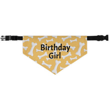 Load image into Gallery viewer, Birthday Girl Yellow Bones Bandana