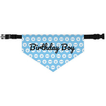 Load image into Gallery viewer, Birthday Boy Blue Paws Bandana