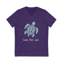 Load image into Gallery viewer, Save the Sea V-Neck Tee