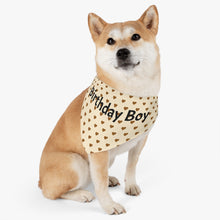 Load image into Gallery viewer, Birthday Boy Cream Hearts Bandana