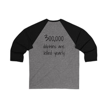Load image into Gallery viewer, Miami Dolphin Save the Sea Baseball Tee