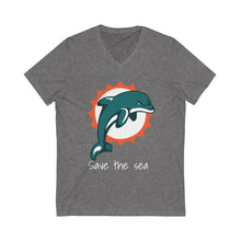 Load image into Gallery viewer, Miami Dolphins Save the Sea V-Neck Tee