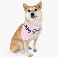 Load image into Gallery viewer, Birthday Girl Pink Paws Bandana