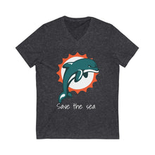 Load image into Gallery viewer, Miami Dolphins Save the Sea V-Neck Tee