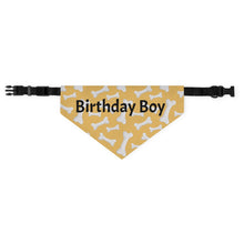 Load image into Gallery viewer, Birthday Boy Yellow Bones Bandana
