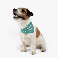 Load image into Gallery viewer, Happy Gotcha Day Teal Paw Hearts Dog Bandana