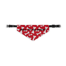 Load image into Gallery viewer, Will Sit for Snacks Red Bones Dog Bandana