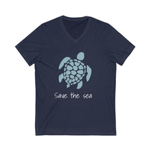 Load image into Gallery viewer, Save the Sea V-Neck Tee