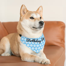 Load image into Gallery viewer, Birthday Boy Blue Paws Bandana