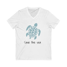 Load image into Gallery viewer, Save the Sea V-Neck Tee
