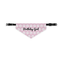 Load image into Gallery viewer, Birthday Girl Pink Paws Bandana