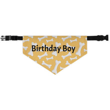 Load image into Gallery viewer, Birthday Boy Yellow Bones Bandana