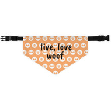 Load image into Gallery viewer, Live, Love, Woof Bandana