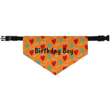 Load image into Gallery viewer, Birthday Boy Bones and Hearts Dog Bandana