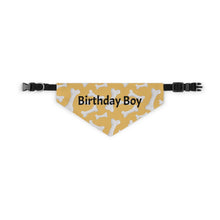 Load image into Gallery viewer, Birthday Boy Yellow Bones Bandana