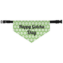 Load image into Gallery viewer, Happy Gotcha Day Green Paws Bandana