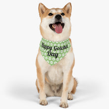 Load image into Gallery viewer, Happy Gotcha Day Green Paws Bandana
