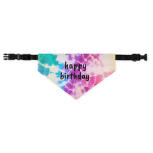 Load image into Gallery viewer, Happy Birthday Tie Dye Bandana