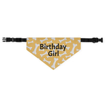 Load image into Gallery viewer, Birthday Girl Yellow Bones Bandana