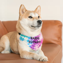 Load image into Gallery viewer, Happy Birthday Tie Dye Bandana