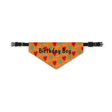 Load image into Gallery viewer, Birthday Boy Bones and Hearts Dog Bandana