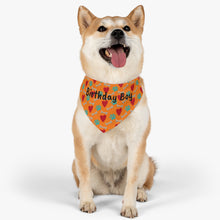 Load image into Gallery viewer, Birthday Boy Bones and Hearts Dog Bandana
