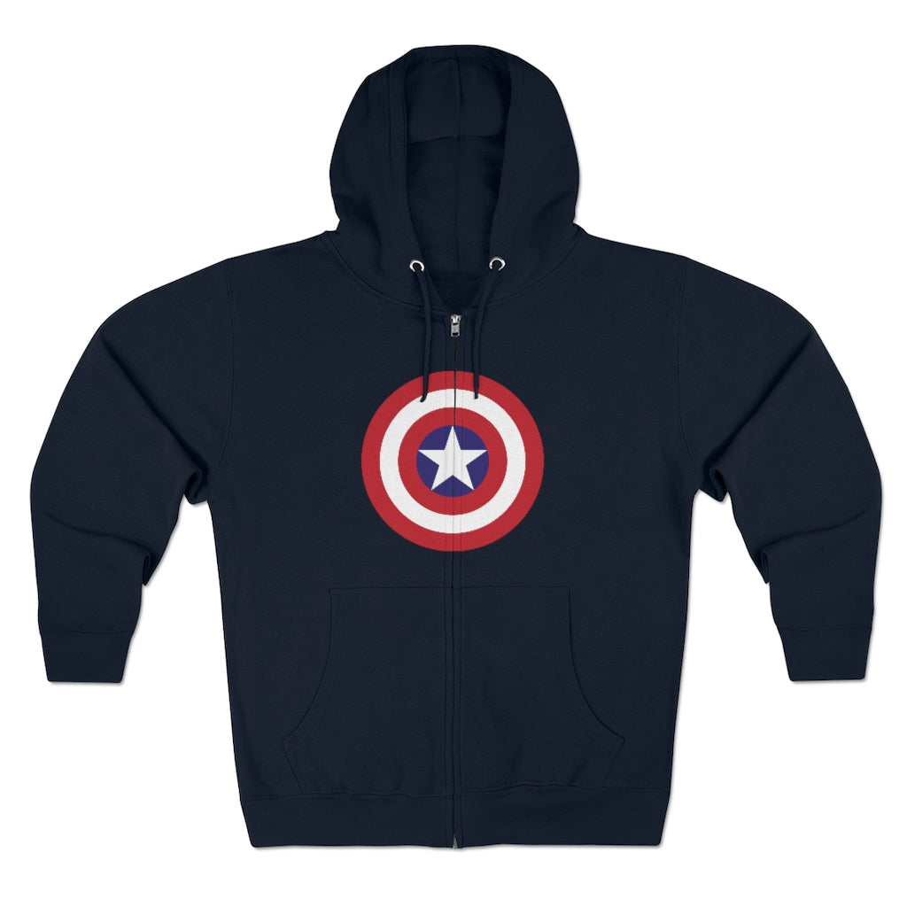 Captain America Unisex Full Zip Hoodie