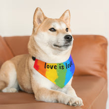 Load image into Gallery viewer, Love is Love Pride Dog Bandana
