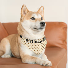 Load image into Gallery viewer, Birthday Boy Cream Hearts Bandana
