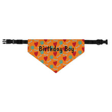 Load image into Gallery viewer, Birthday Boy Bones and Hearts Dog Bandana
