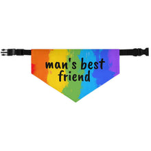 Load image into Gallery viewer, Man&#39;s Best Friend Pride Dog Bandana
