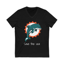 Load image into Gallery viewer, Miami Dolphins Save the Sea V-Neck Tee
