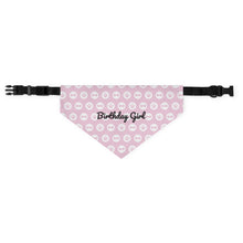 Load image into Gallery viewer, Birthday Girl Pink Paws Bandana
