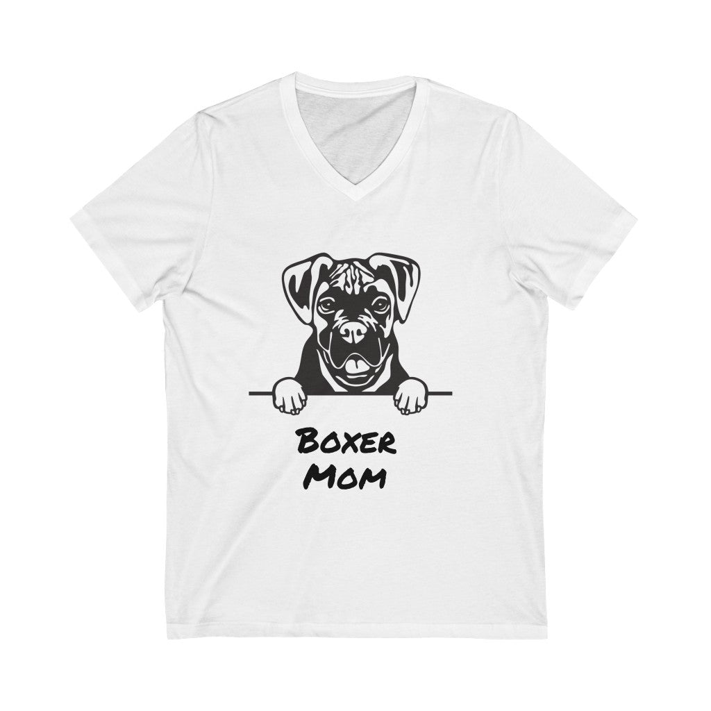 Boxer Mom V-Neck Tee