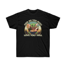 Load image into Gallery viewer, Yoda Feed Me Men&#39;s Cotton Tee
