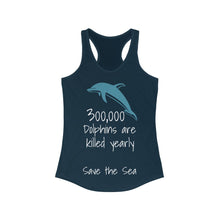 Load image into Gallery viewer, Dolphin Save the Sea Racerback Tank
