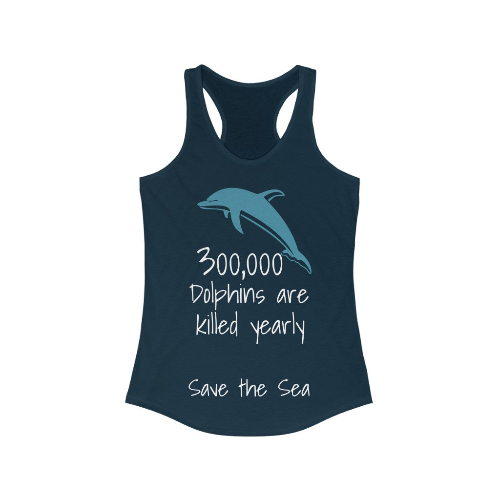 Dolphin Save the Sea Racerback Tank
