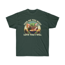 Load image into Gallery viewer, Yoda Feed Me Men&#39;s Cotton Tee
