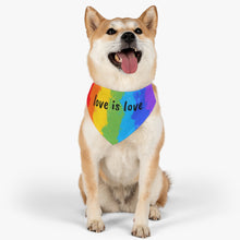 Load image into Gallery viewer, Love is Love Pride Dog Bandana
