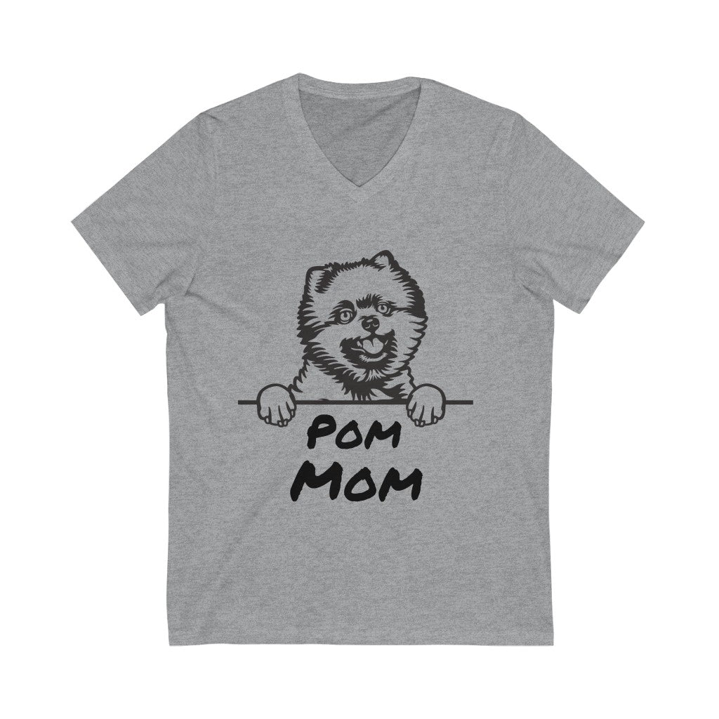 Pom Mom V-Neck Tee