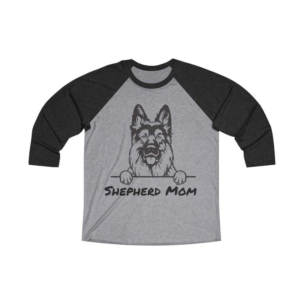 Shepherd Mom 3/4 Raglan Tee