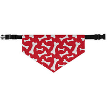 Load image into Gallery viewer, Red Bones Dog Bandana
