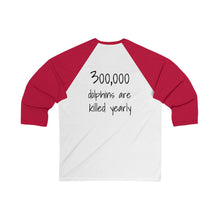 Load image into Gallery viewer, Miami Dolphin Save the Sea Baseball Tee
