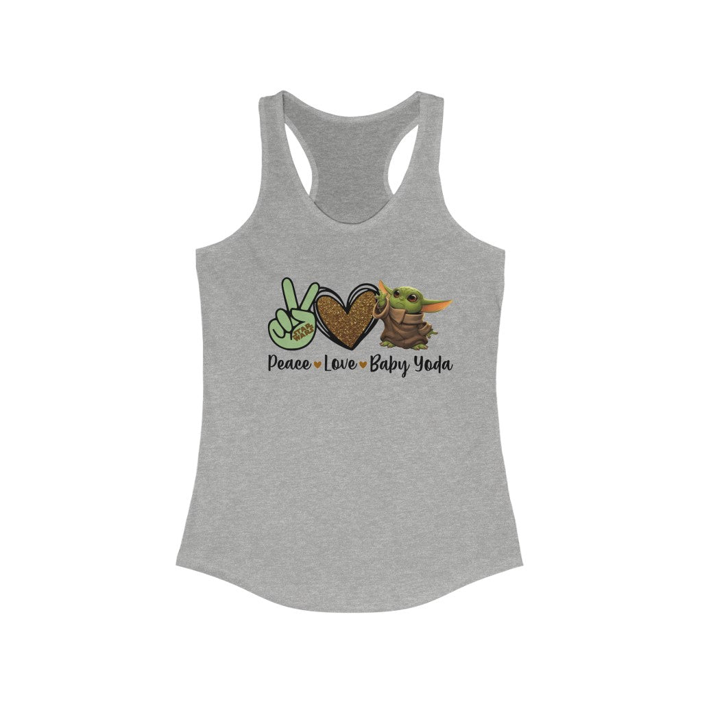 Peace, Love & Yoda Racerback Tank