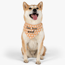 Load image into Gallery viewer, Live, Love, Woof Bandana
