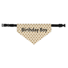 Load image into Gallery viewer, Birthday Boy Cream Hearts Bandana
