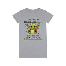 Load image into Gallery viewer, Yoda Coffee Organic T-Shirt Dress
