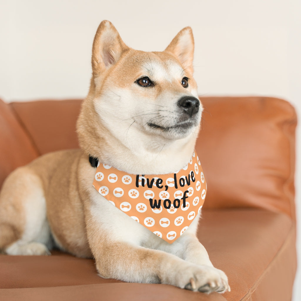 Live, Love, Woof Bandana