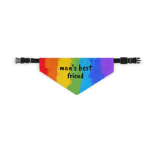 Load image into Gallery viewer, Man&#39;s Best Friend Pride Dog Bandana
