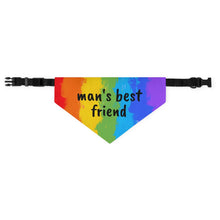 Load image into Gallery viewer, Man&#39;s Best Friend Pride Dog Bandana
